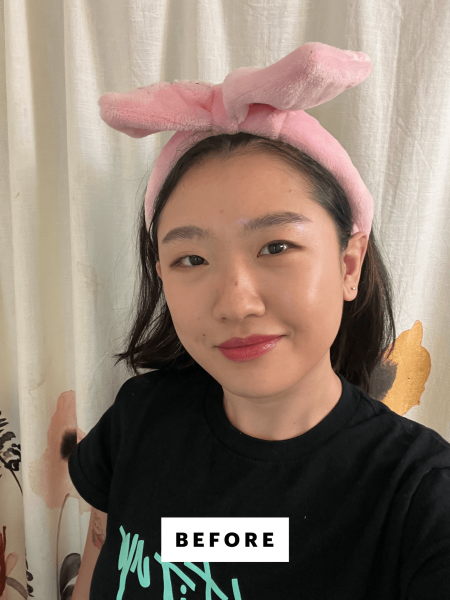 Selfie of Sarah Han before applying the Banila Co Clean it Zero Original Cleansing Balm